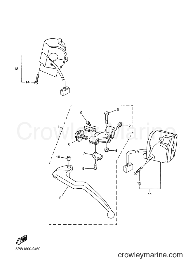 2002 Sport Bike YZF-R1 - YZF-R1 (5PW1) [091] - HANDLE SWITCH & LEVER