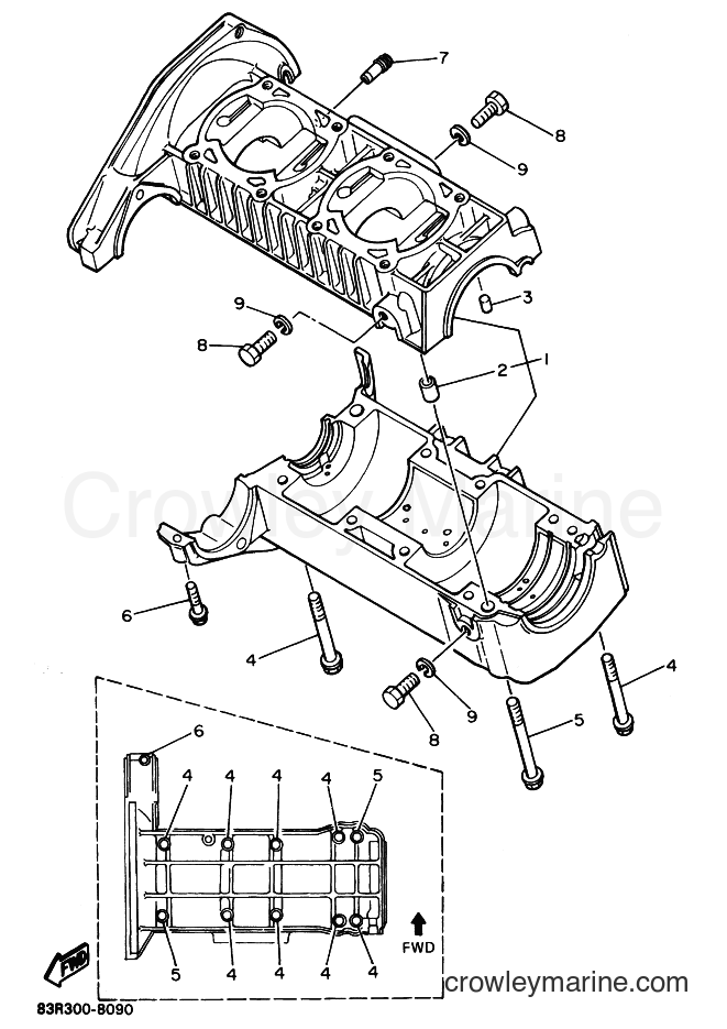 Yamaha Motors VK540E (8AC1) [020] - CRANKCASE
