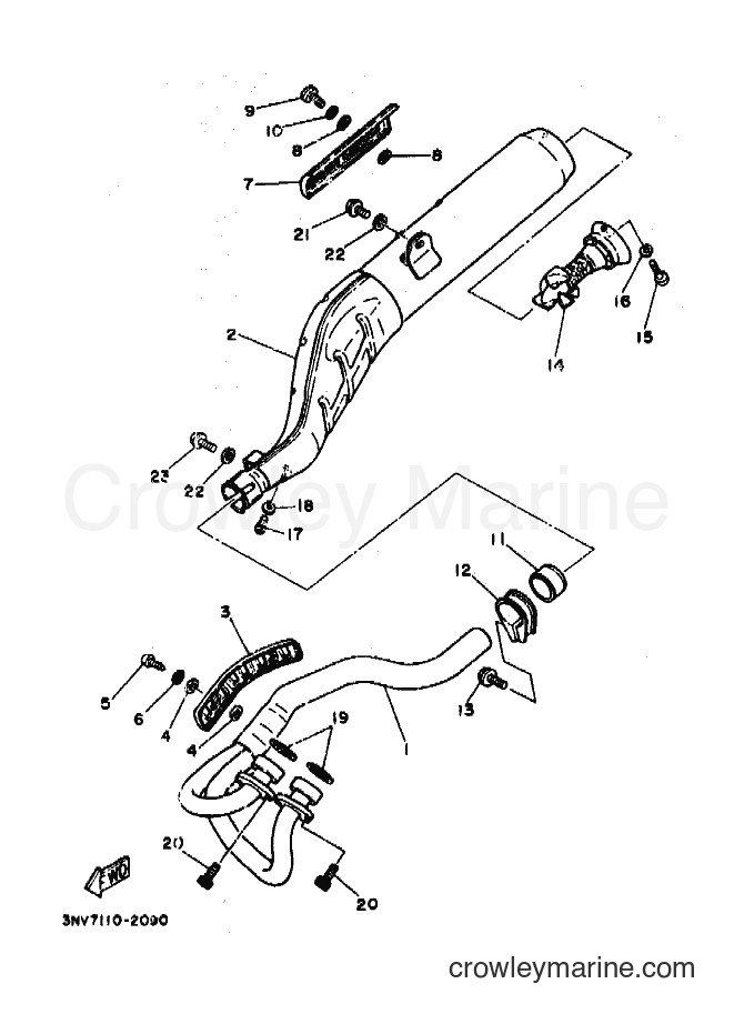 1993 Dirt Bike XT350 - XT350 (3NVC) [010] - EXHAUST