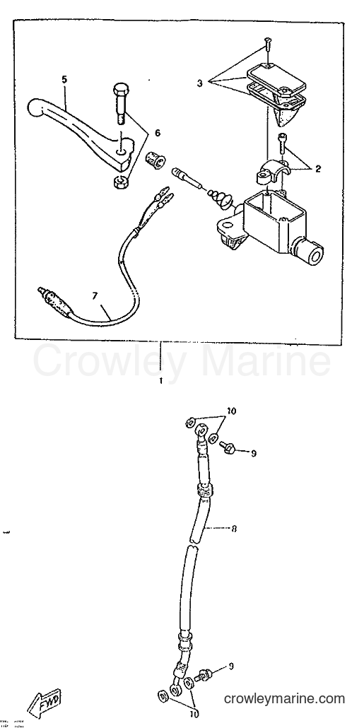 1996 Scooter CW50RS - CW50RS (4WB1) [999] - FRONT MASTER CYLINDER