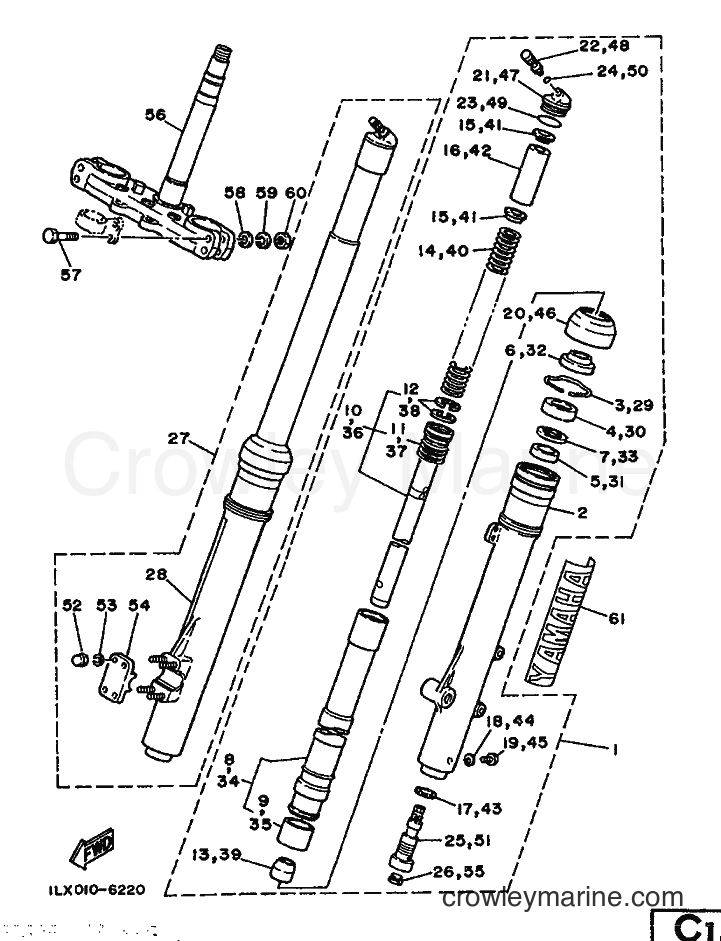 1986 Dirt Bike YZ125S - YZ125S (1LX) [999] - FRONT FORK