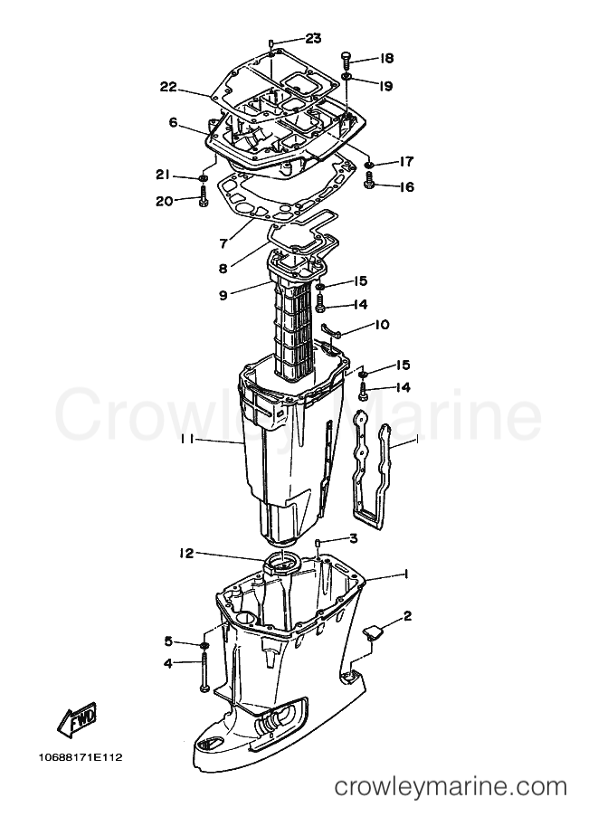 Yamaha Motors CV85ED (6880) [010] - UPPER CASING