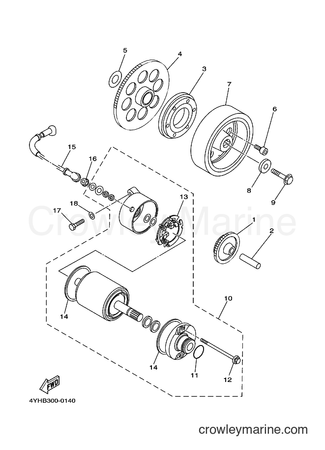 Yamaha Motors XVS650 (4VRB) [020] - STARTER CLUTCH
