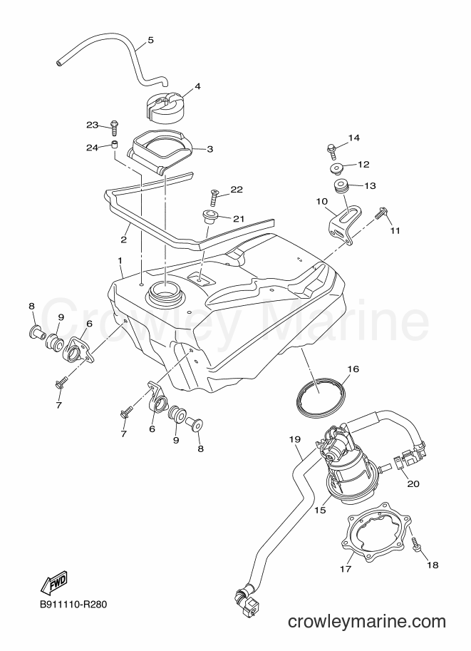 Yamaha Motors YZ450FX (B912) [010] - FUEL TANK