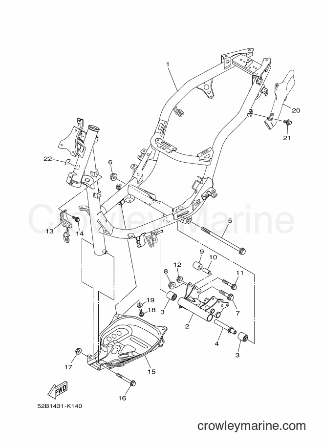 Yamaha Motors XC115S (52B5) [010] - FRAME