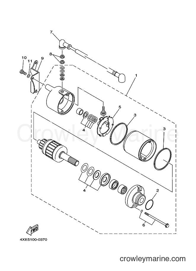 2000 ATV YFM250 - YFM250 (4XE7) [010] - STARTING MOTOR