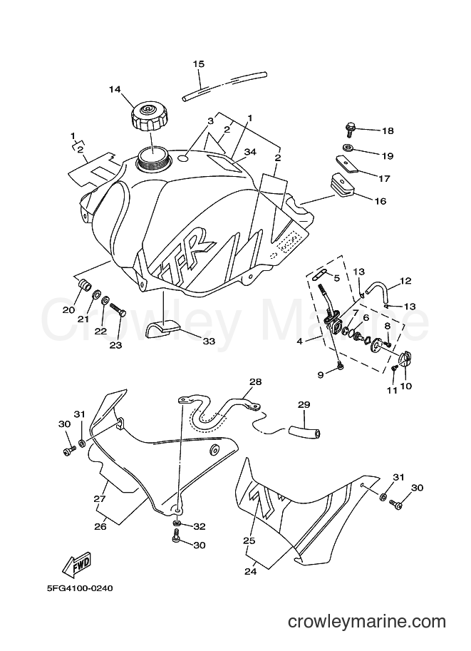 Yamaha Motors TT-R225 (5FG6) [010] - FUEL TANK