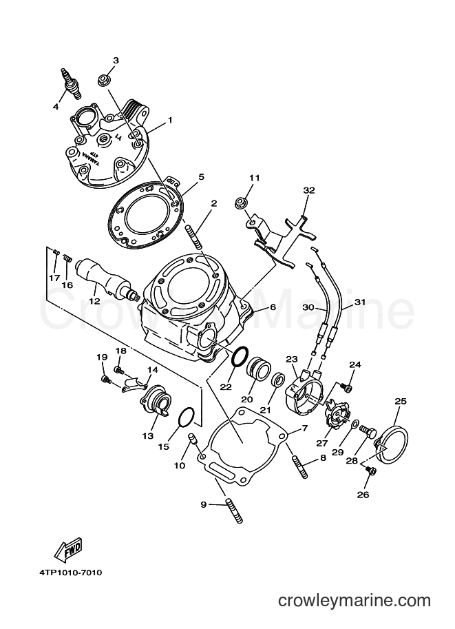 1999 Dirt Bike DT230 - DT230 (4TP3) [010] - CYLINDER