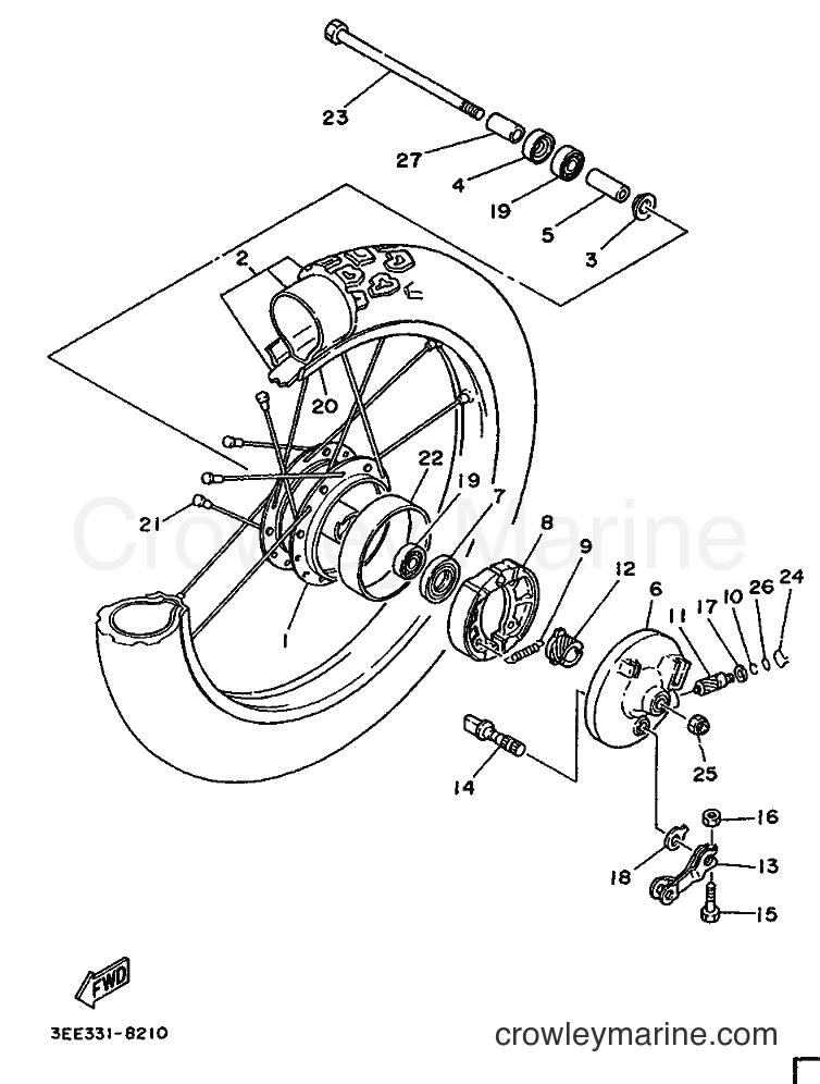 1988 Scooter FS1 - FS1 (3EE1) [999] - FRONT WHEEL