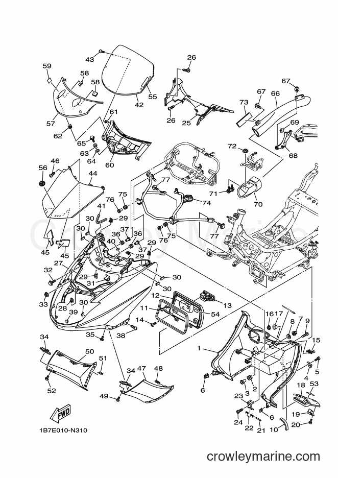 Yamaha Motors CP250 (1B7E) [010] - LEG SHIELD