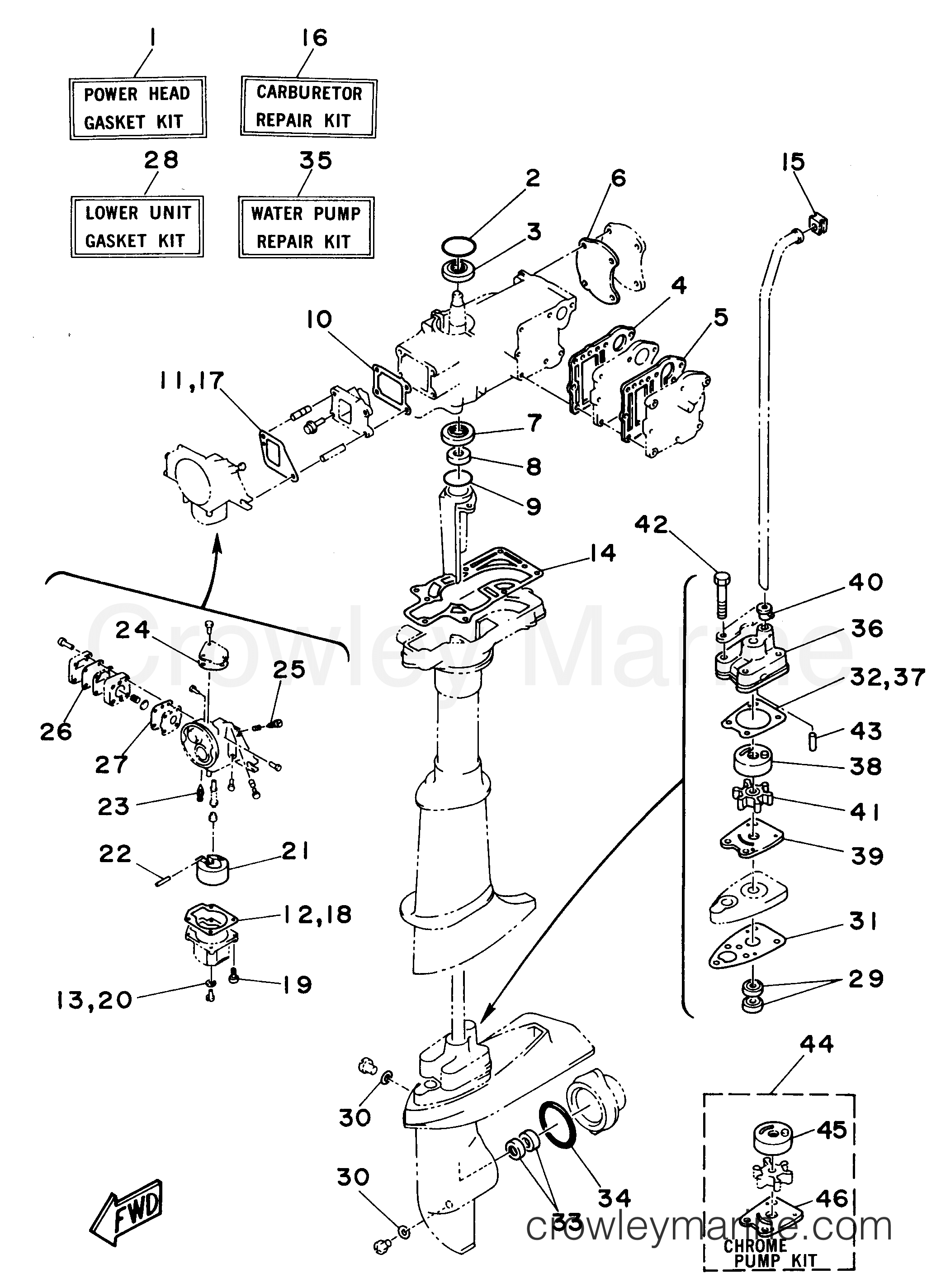 Yamaha Motors 4MLHV - REPAIR KIT