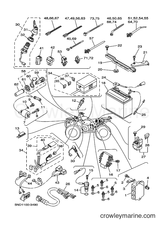 Yamaha Motors YFM450FWAN (5ND2) [010] - ELECTRICAL 1