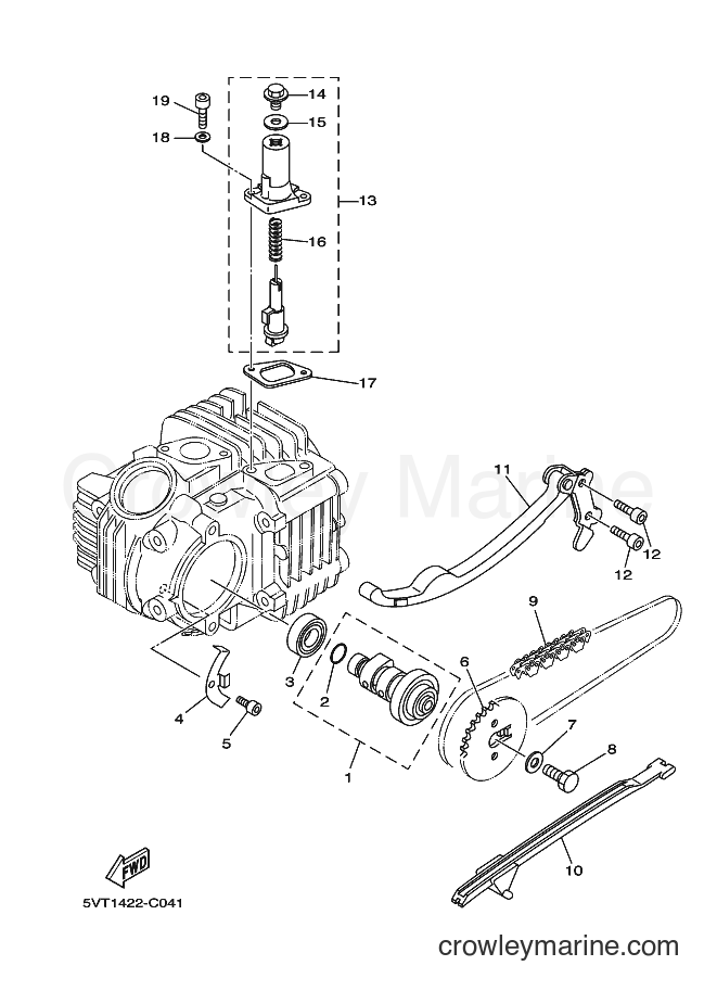 2004 Scooter T110E - T110E (5VT5) [010] - CAMSHAFT & CHAIN