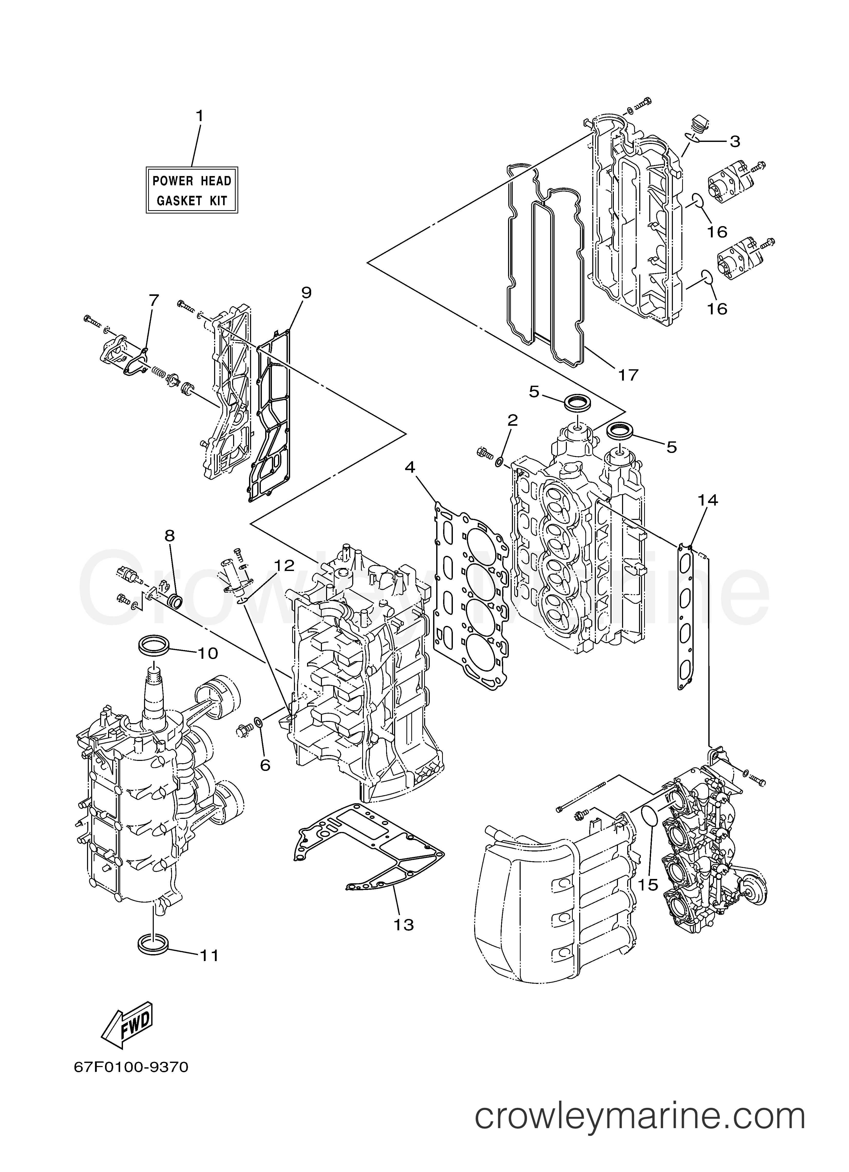 Yamaha Motors F80TLRY - REPAIR KIT 1