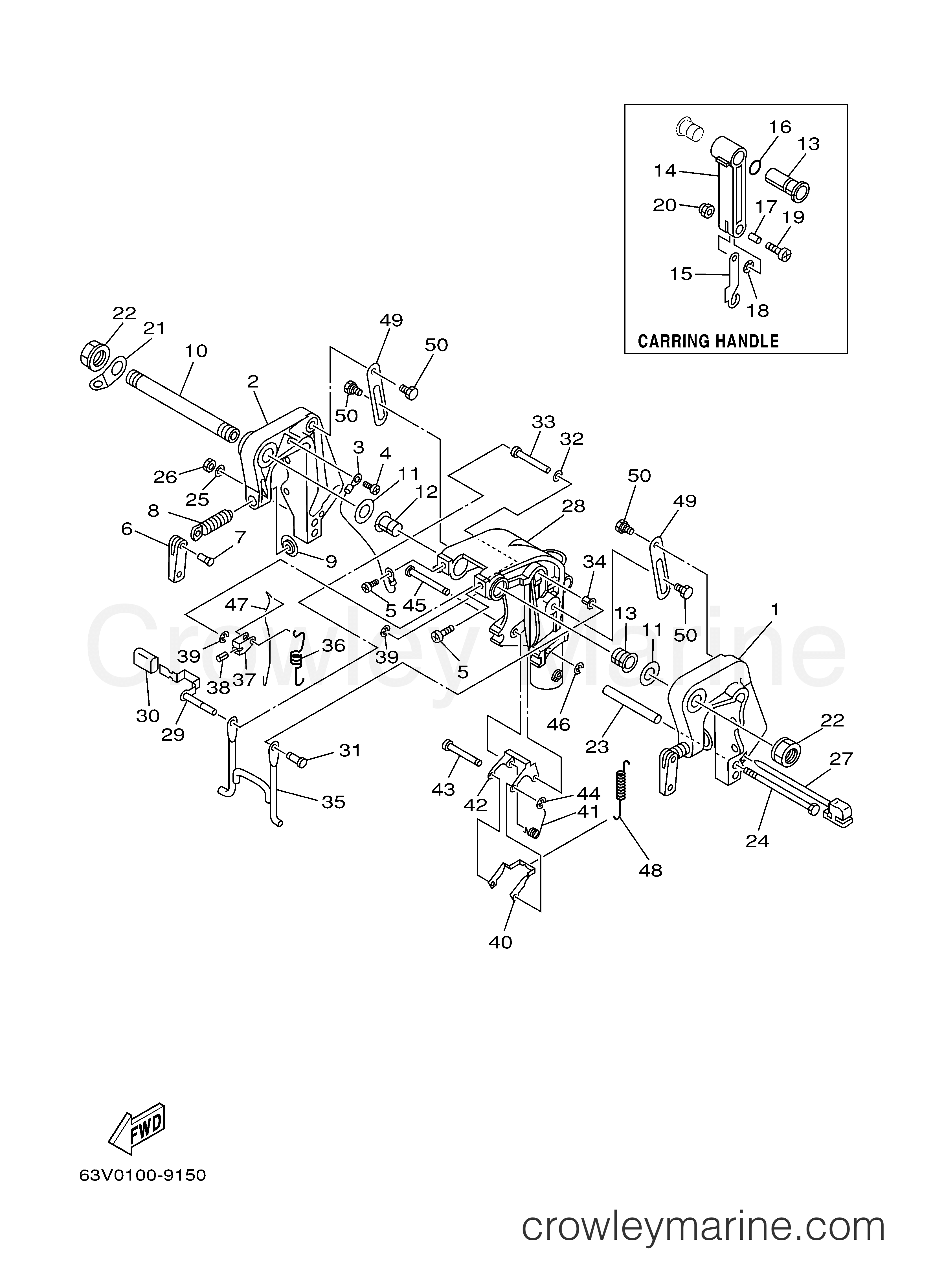 Yamaha Motors 15MLHY - BRACKET 1