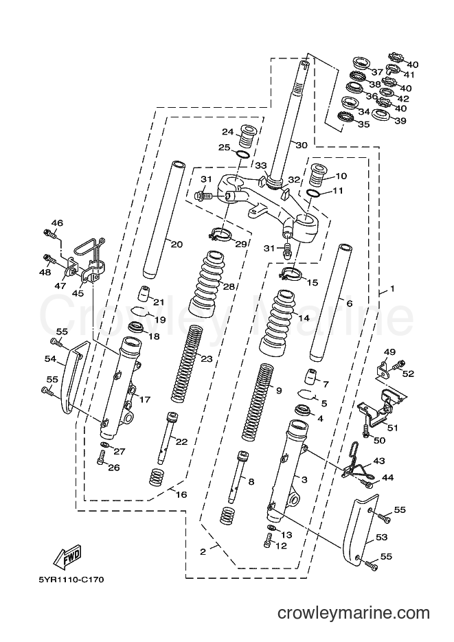 Yamaha Motors YJ125S (5YR2) [010] - FRONT FORK