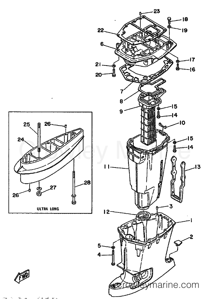 Yamaha Motors 90A (6H1) [999] - UPPER CASING