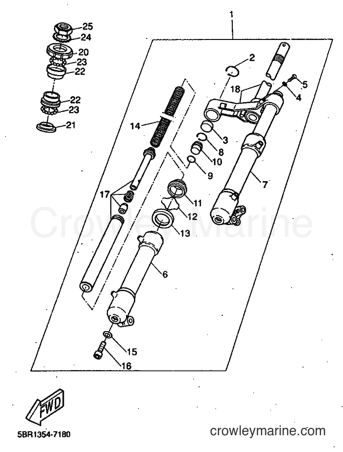 1998 Scooter YQ50L - YQ50L (5CL3) [010] - FRONT FORK