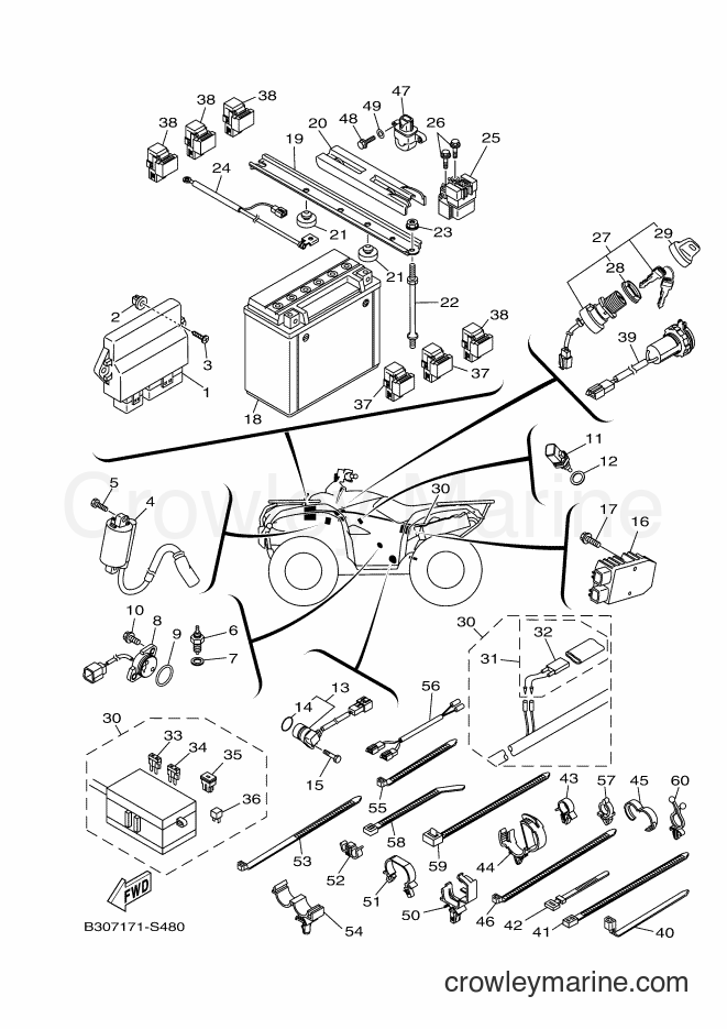 2017 ATV YFM700FWA - YFM700FWA (B307) [010] - ELECTRICAL 1