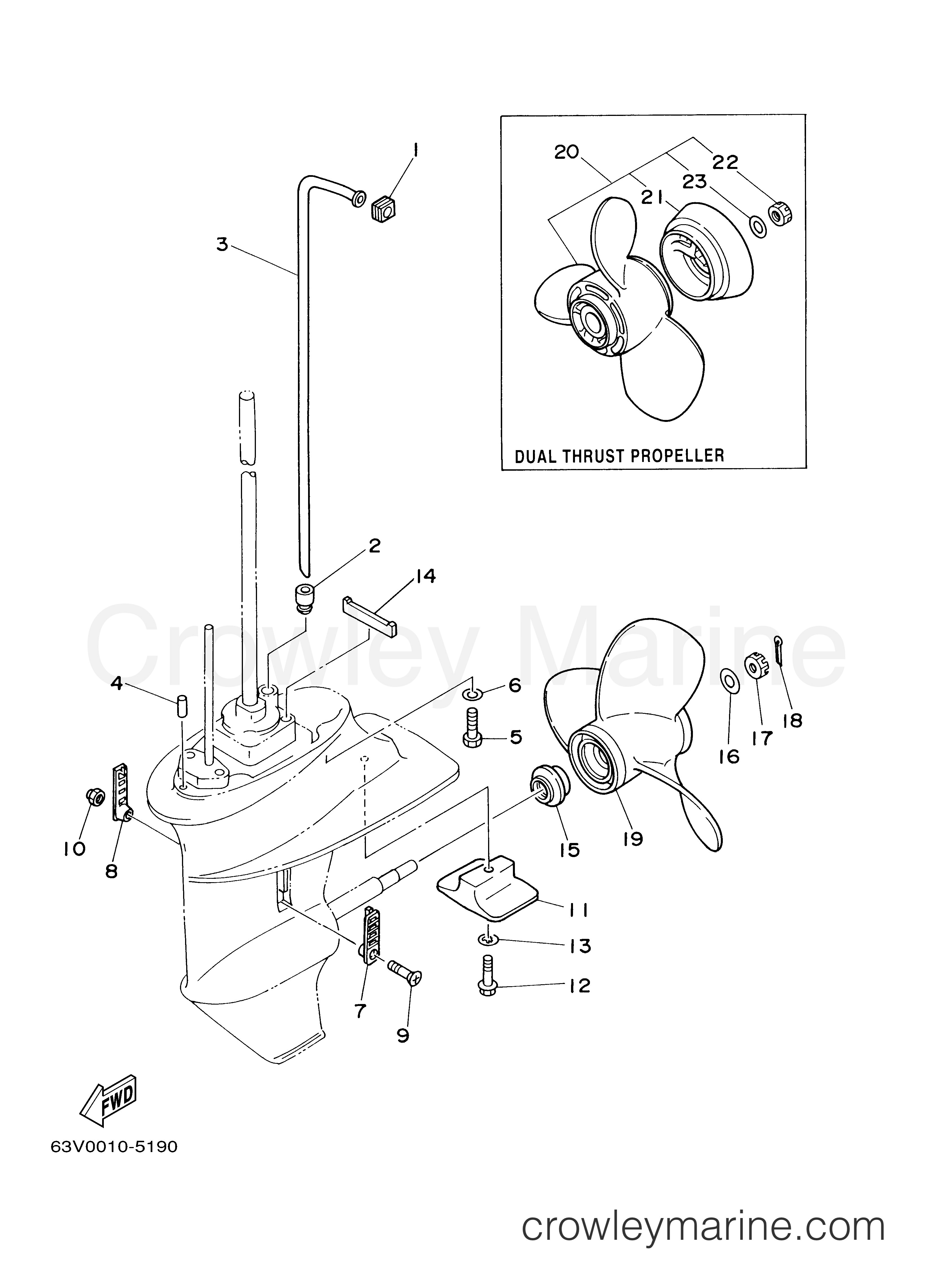 Yamaha Motors 15MSH - LOWER CASING DRIVE 2