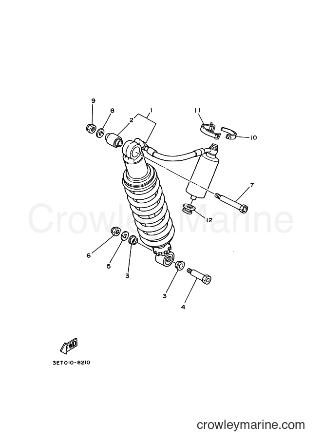 Yamaha Motors DT200R (3MH3) [010] - REAR SUSPENSION