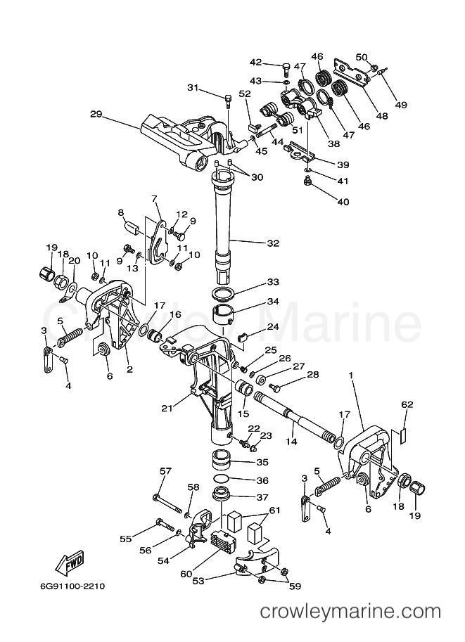 Yamaha Motors F9.9B (6G91) [100] - BRACKET 1