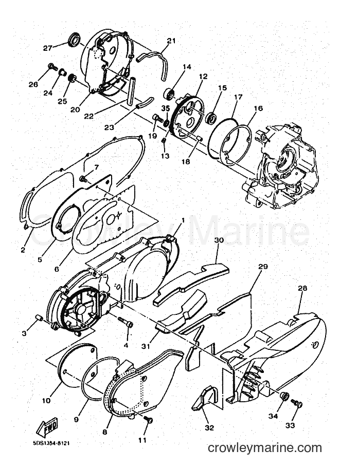 2000 Scooter YP125E - YP125E (5DSD) [010] - CRANKCASE COVER 1