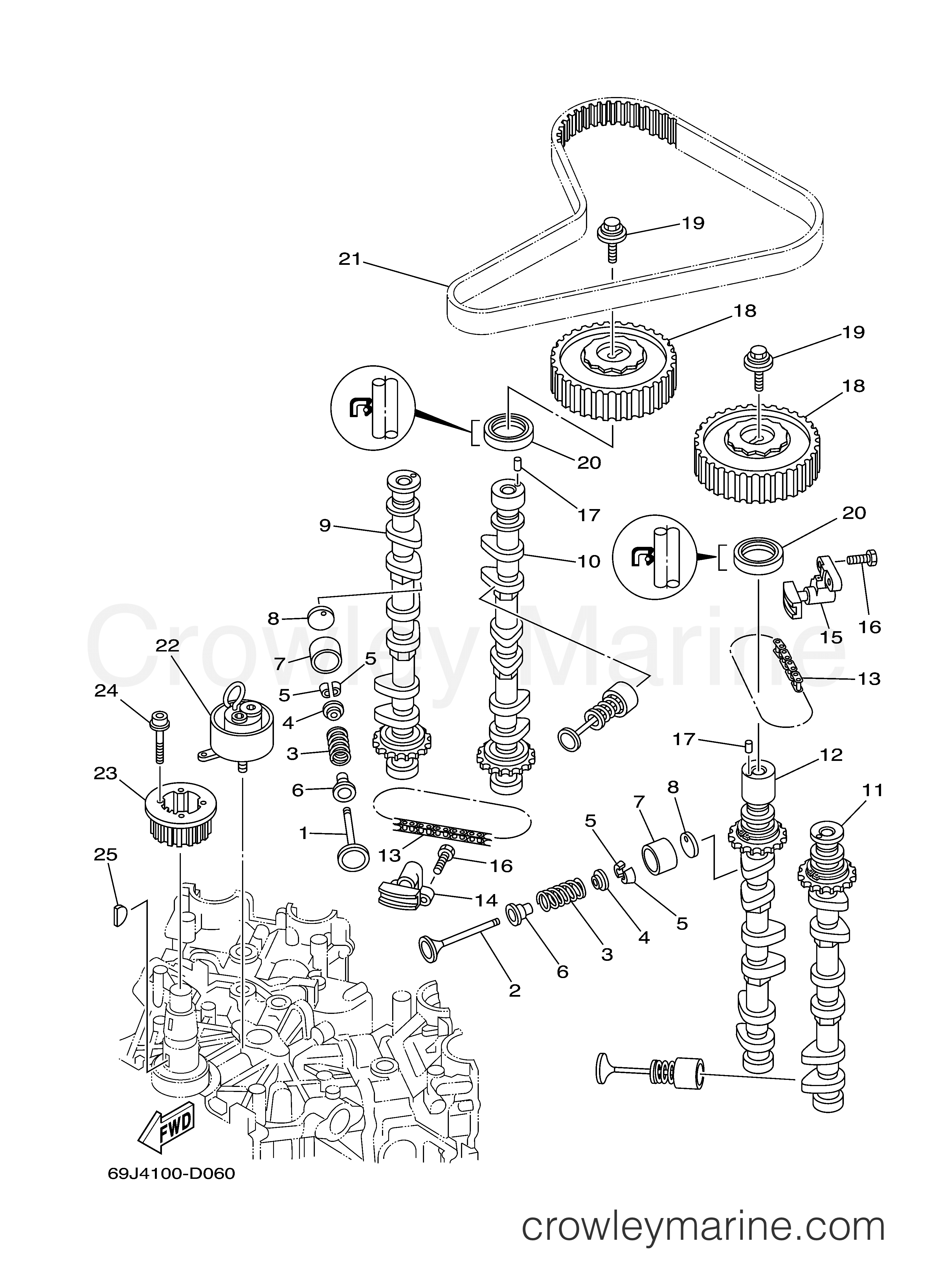 Yamaha Motors F225TXR - VALVE