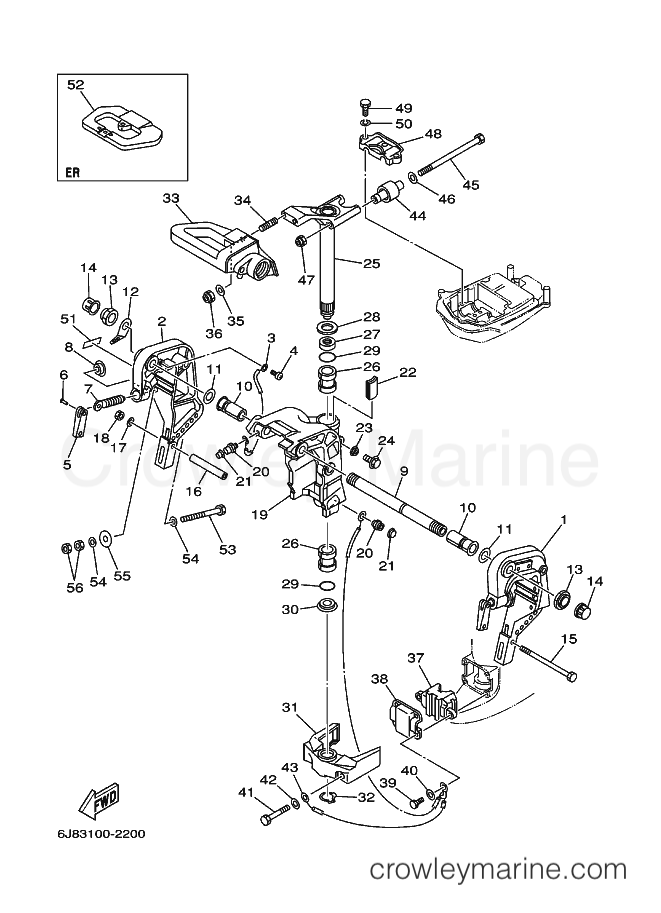 Yamaha Motors 30D (6J84) [130] - BRACKET 1