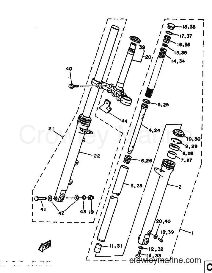 Yamaha Motors TZR125 (3PE2) [999] - FRONT FORK
