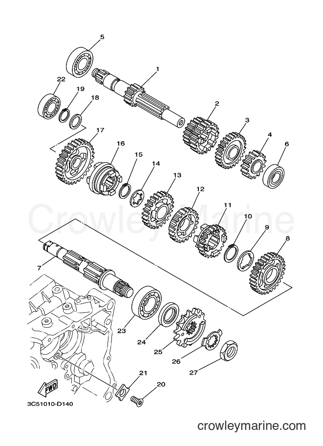 2010 Dirt Bike XG250 - XG250 (5XTA) [010] - TRANSMISSION
