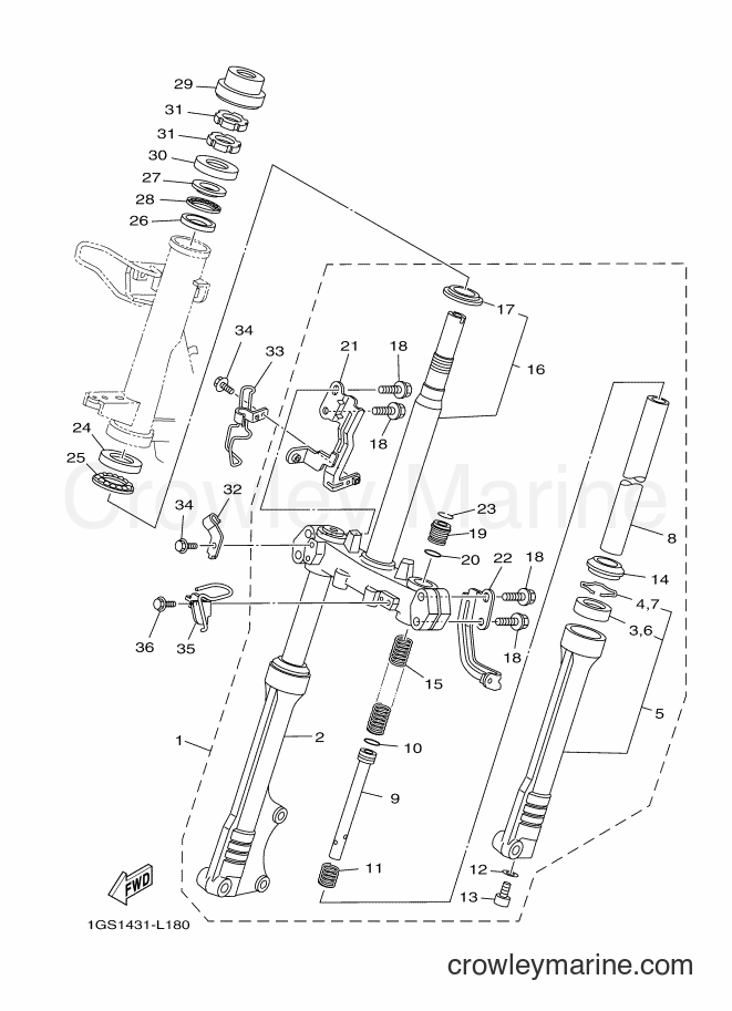 Yamaha Motors AF115FX (1GS2) [010] - STEERING