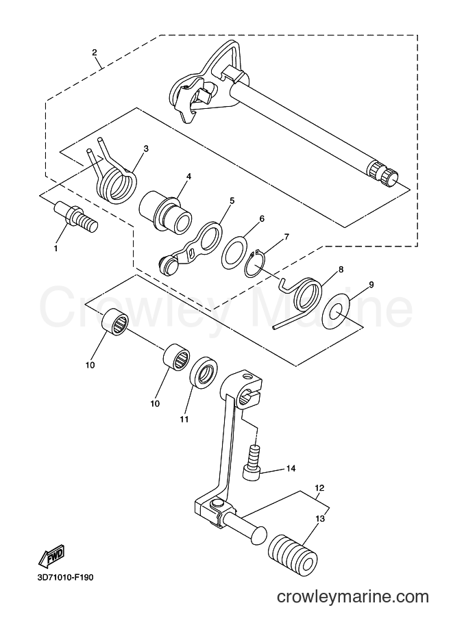 2008 Dirt Bike WR250X - WR250X (32D2) [010] - SHIFT SHAFT