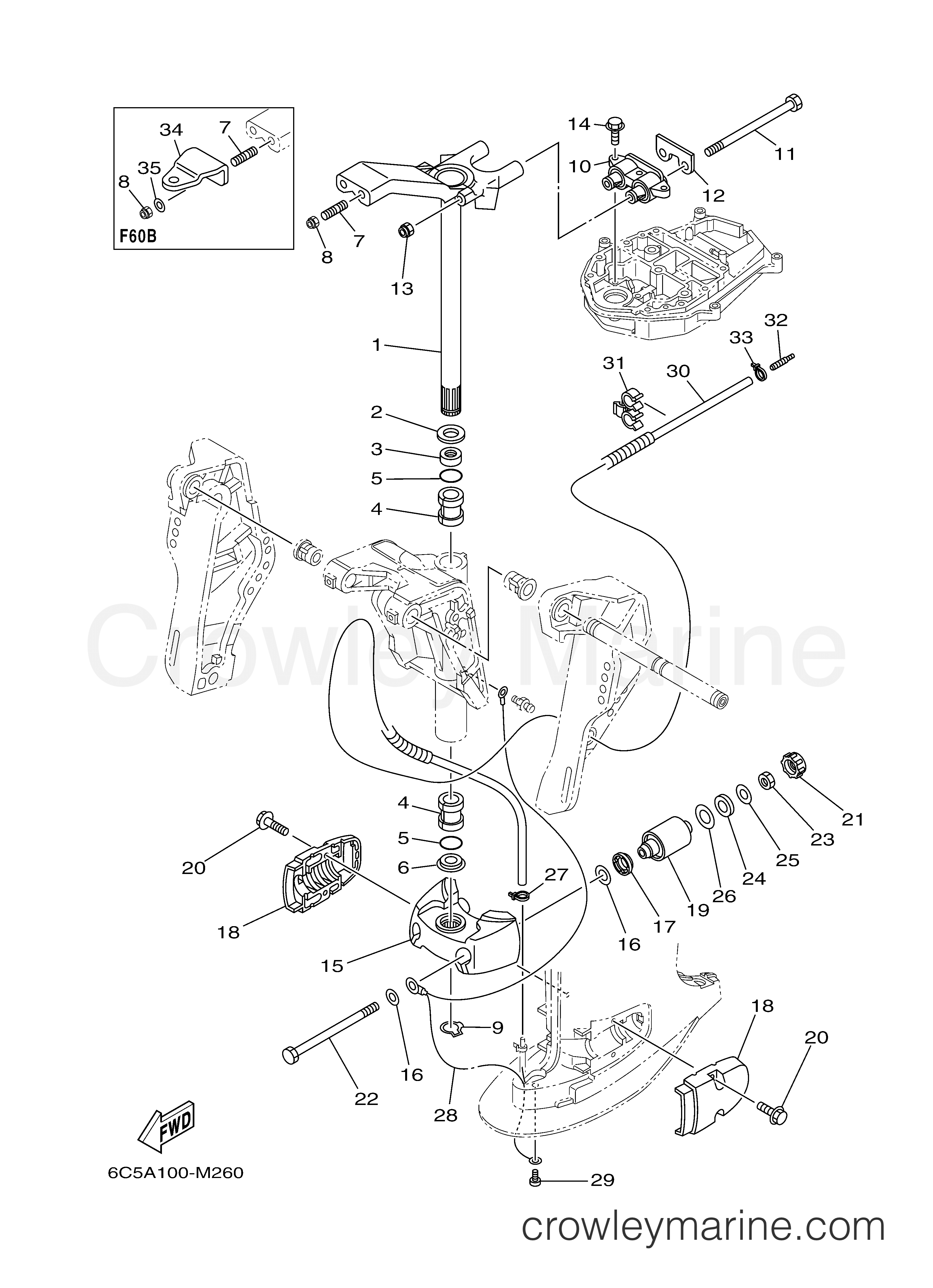 Yamaha Motors F60LB - BRACKET 2