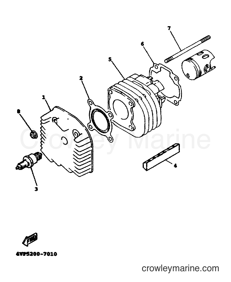 2000 Scooter YW100T - YW100T (5JY2) [010] - CYLINDER