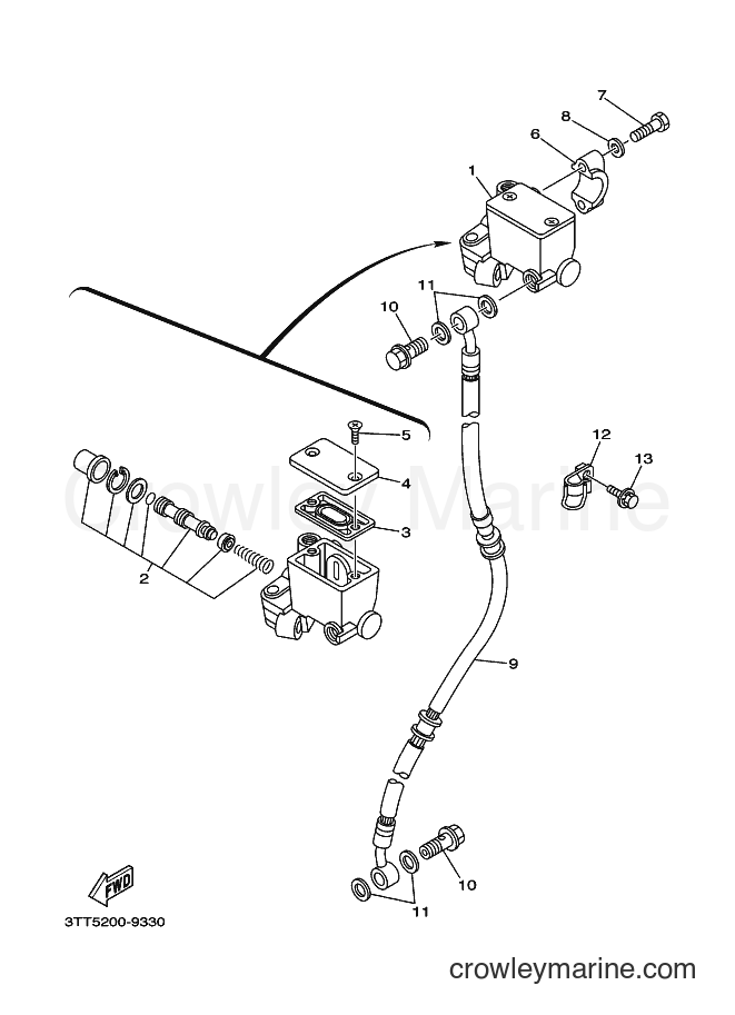 2004 Dirt Bike DT175 - DT175 (3FJF) [010] - FRONT MASTER CYLINDER