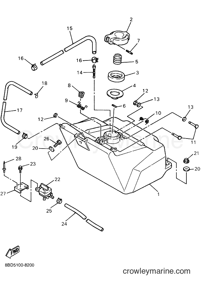 2004 Snowmobile BR250T - BR250T (8BDB) [010] - FUEL TANK 2