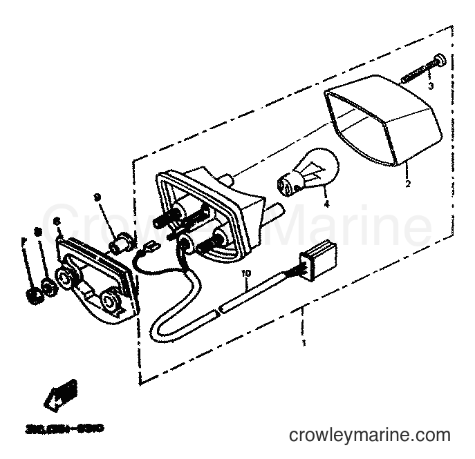 1991 Scooter DT50R - DT50R (4CT2) [999] - FEU ARRIERE