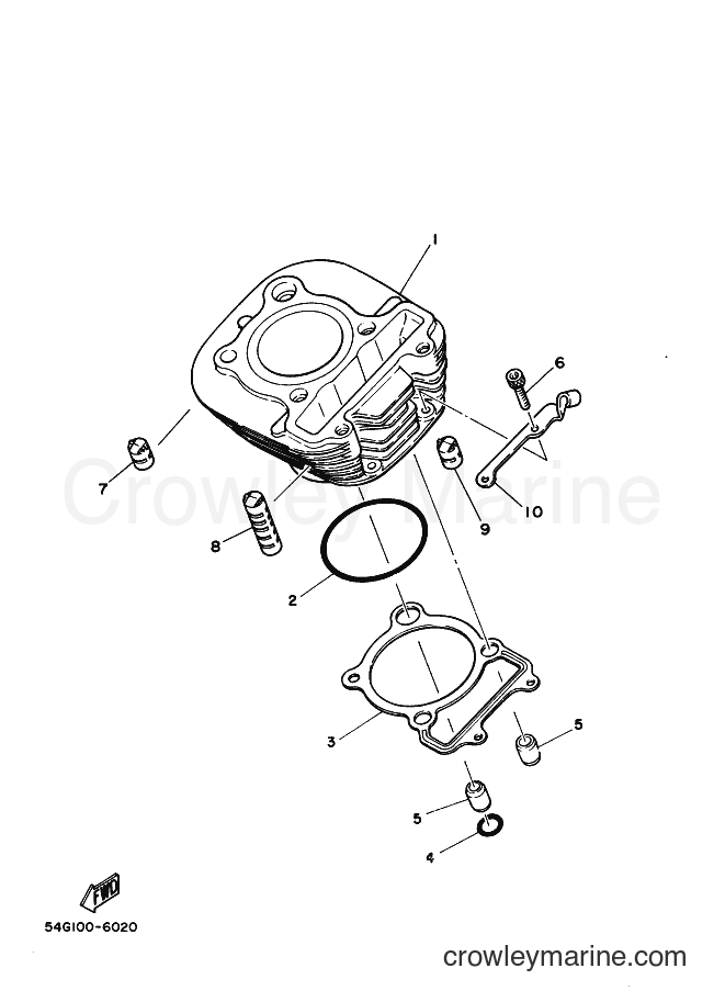 1994 Dirt Bike TW200E - TW200E (3AWK) [010] - CYLINDER