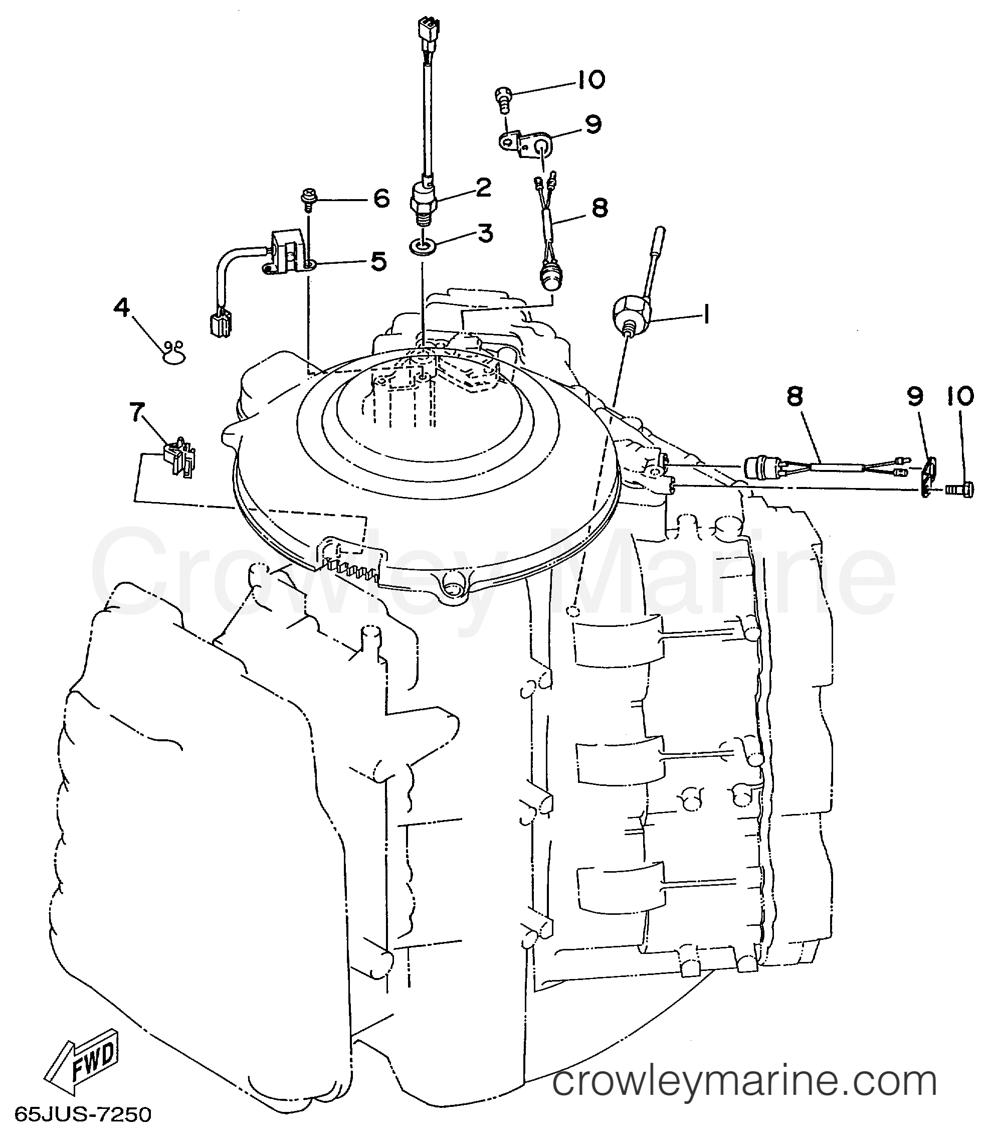 ELECTRICAL 4 - 1999 Yamaha Outboard 200hp V200TLRX | Crowley Marine