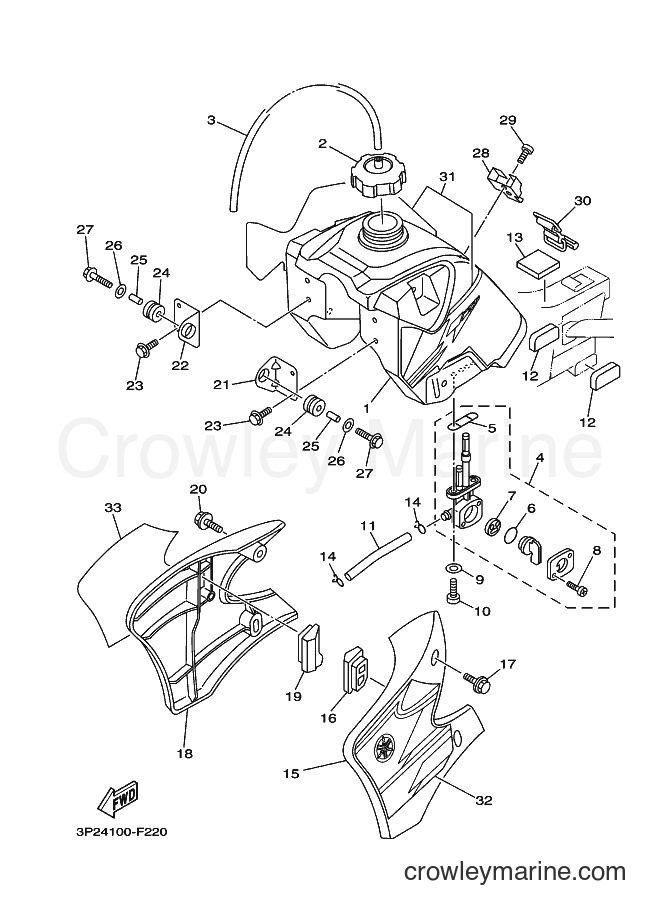 Yamaha Motors TT-R90 (3P24) [010] - FUEL TANK