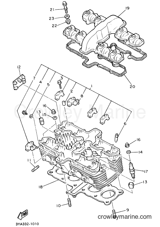 Yamaha Motors FJ1200 (4AH9) [010] - CYLINDER HEAD