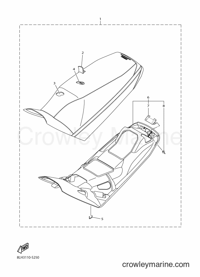 2017 Snowmobile SRV10XL - SRV10XL (8LH3) [010] - SEAT