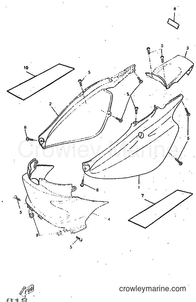1998 Scooter CW50RSP - CW50RSP (4WS5) [010] - SIDE COVER