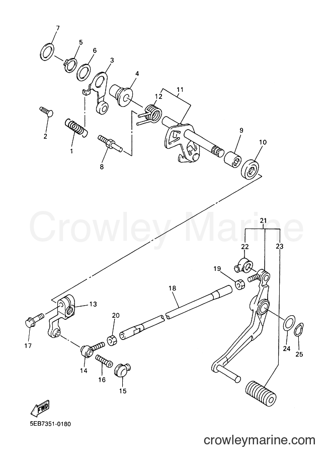 2000 Sport Bike YZF-R6 - YZF-R6 (5EB5) [100] - SHIFT SHAFT