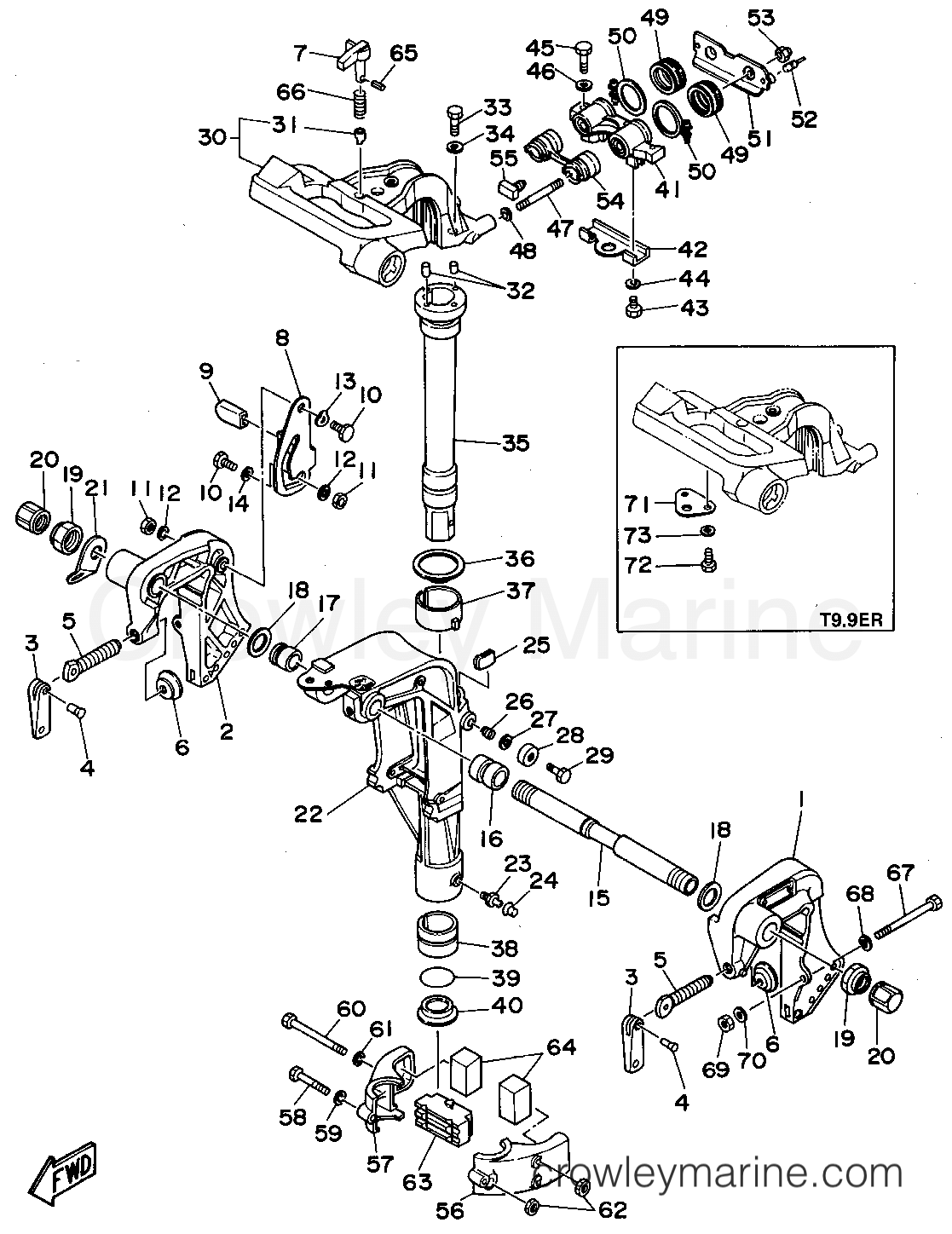 Yamaha Motors T9.9ELHT - BRACKET 1