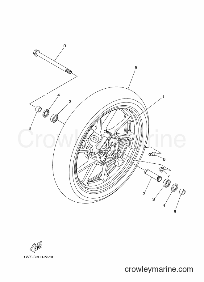 2016 Street Bike MT07A - MT07A (1XBH) [010] - FRONT WHEEL