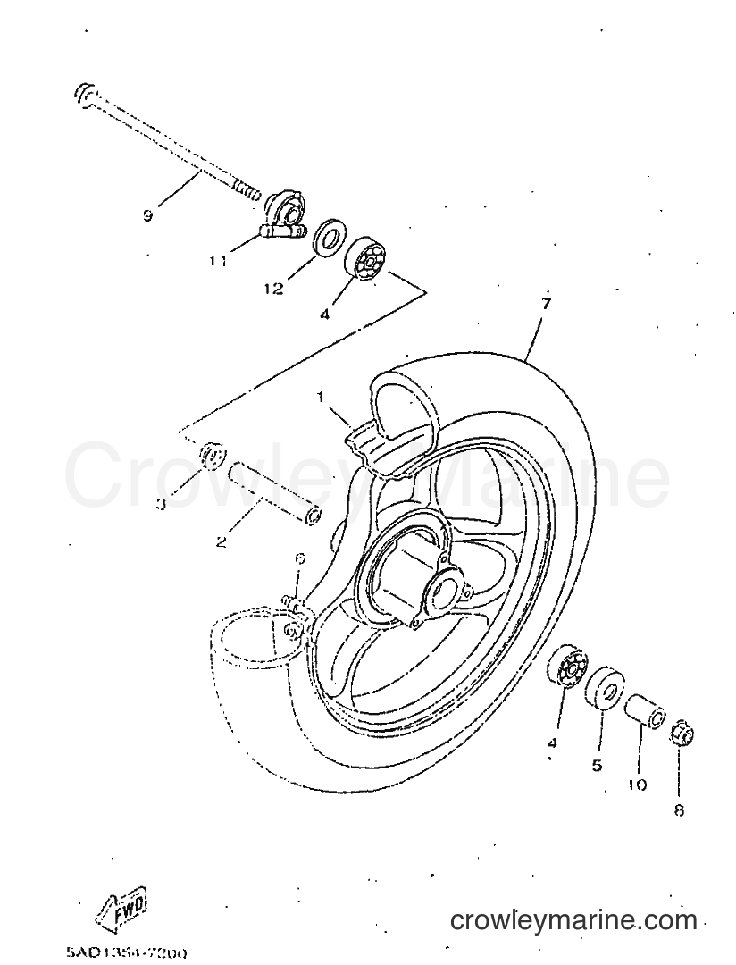 Yamaha Motors YN50 (5BV1) [999] - FRONT WHEEL