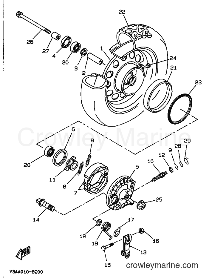 1990 Scooter CW50 - CW50 (3WV1) [999] - FRONT WHEEL