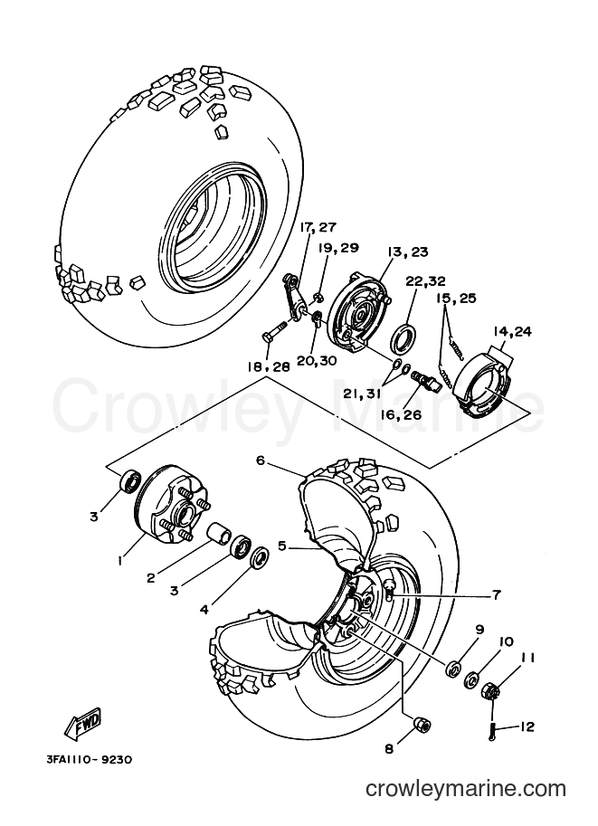 Yamaha Motors YFA1 (3FAC) [010] - FRONT WHEEL